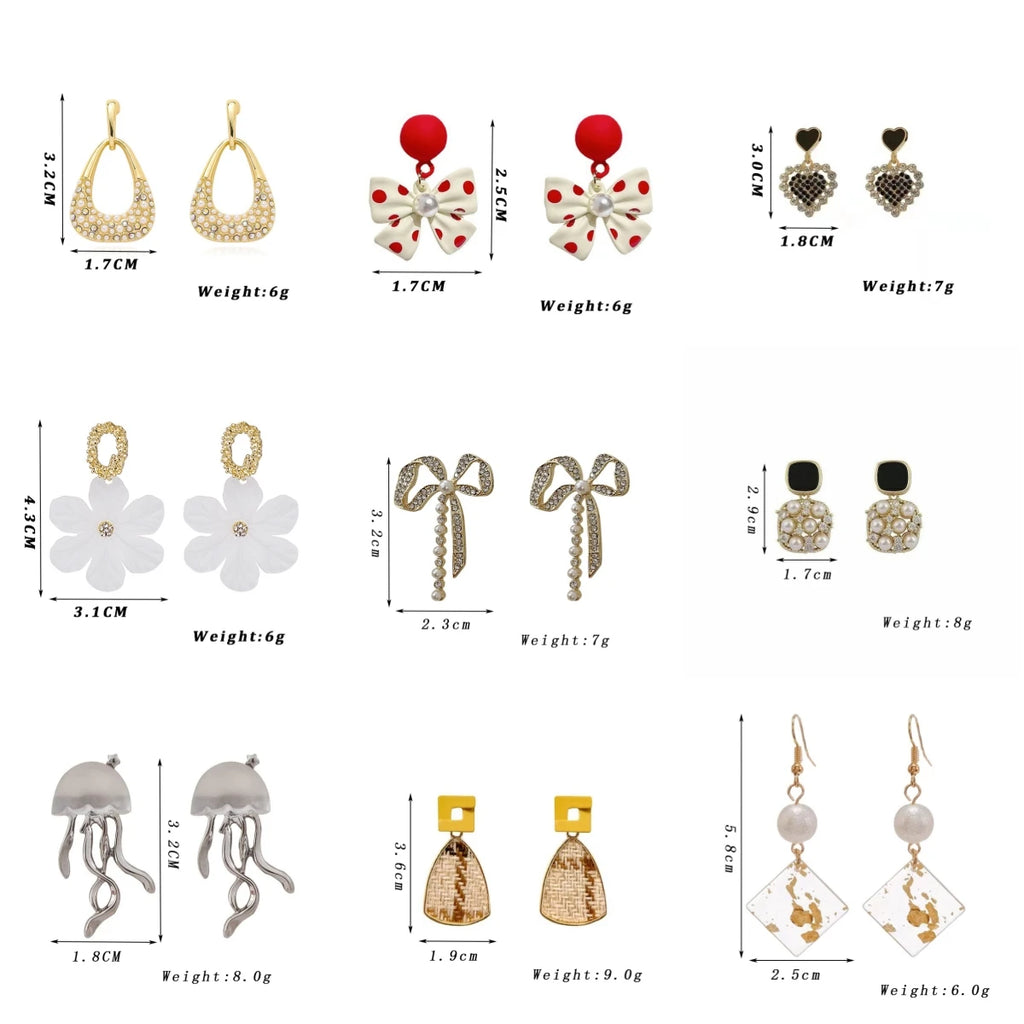 Decorative Pearl-Style Drop Earrings