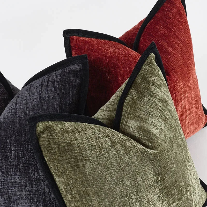 Solid Chenille-Style Cushion Cover