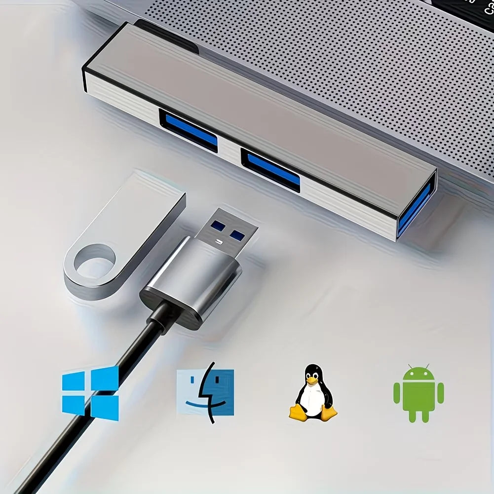 Five-Piece USB Adapter and Hub Set