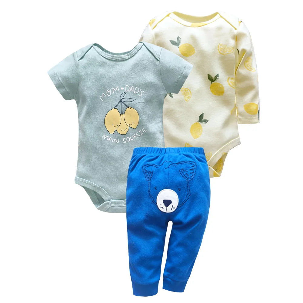 Cotton Baby Bodysuit & Pants Set