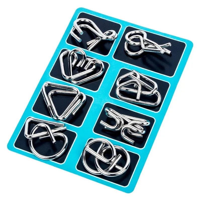 Metal Wire Brain Teaser Set