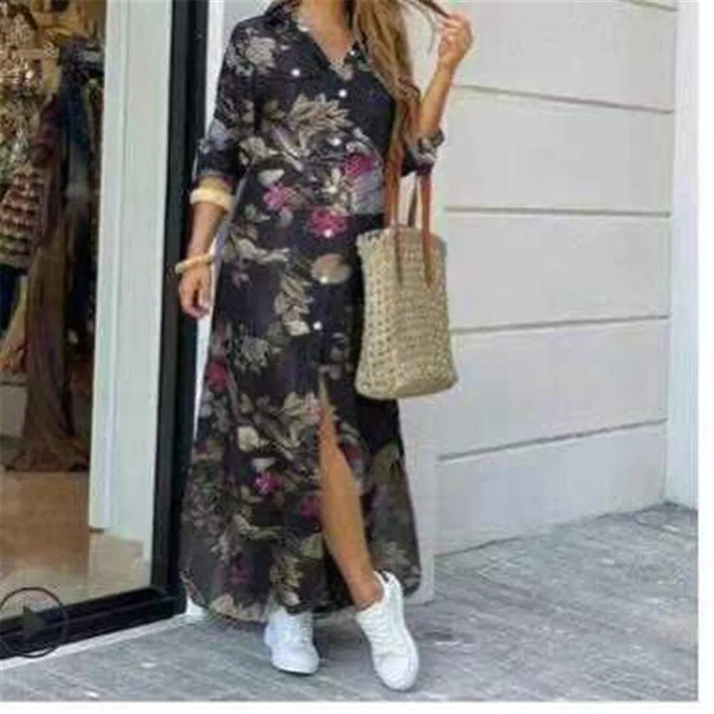 Relaxed Long Shirt Dress