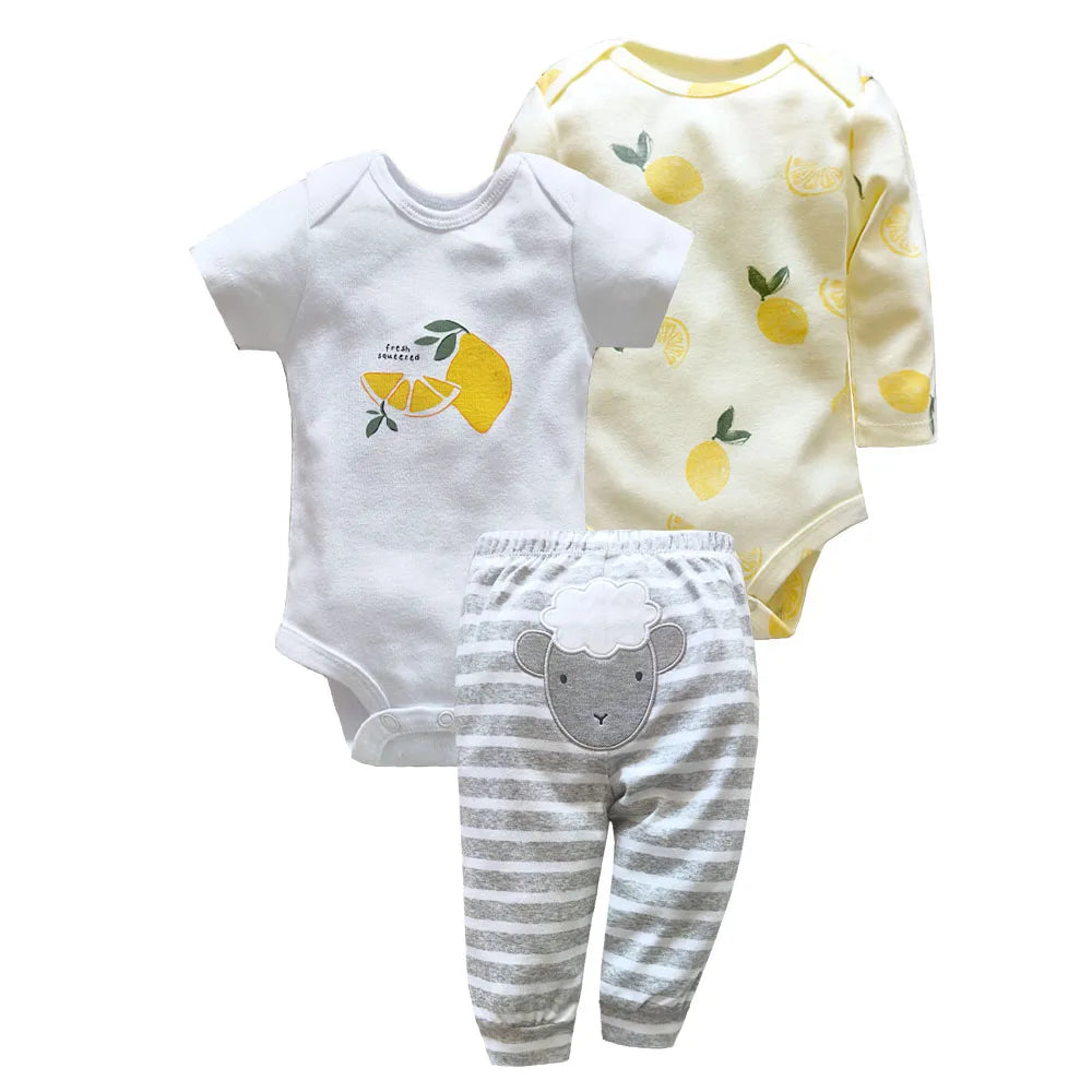 Cotton Baby Bodysuit & Pants Set