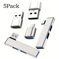 Five-Piece USB Adapter and Hub Set