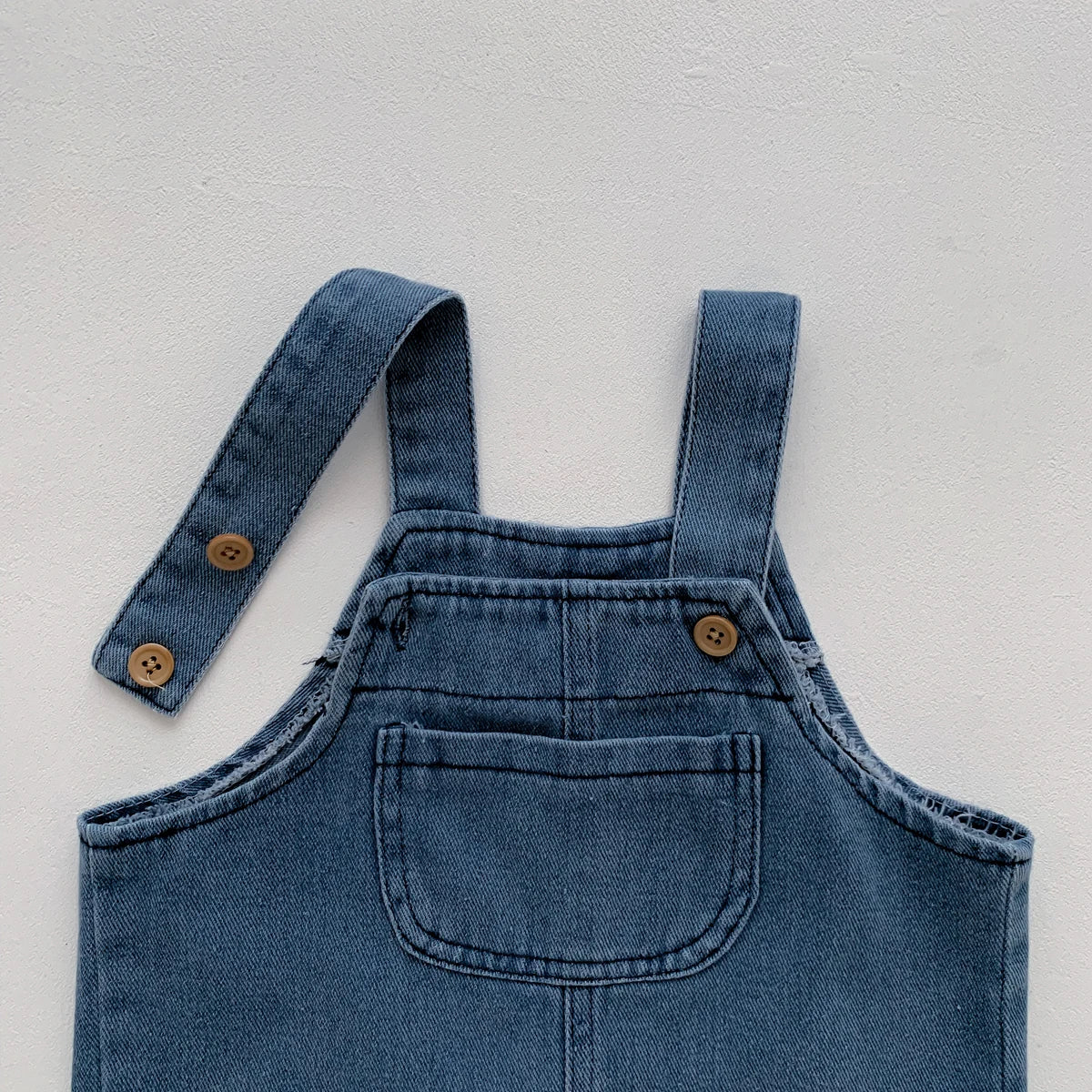 Baby T-Shirt & Denim-Style Dungaree Set