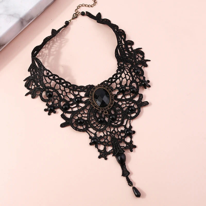 Black Lace Statement Choker