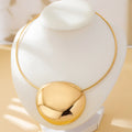 Glossy Geometric Collar Necklace