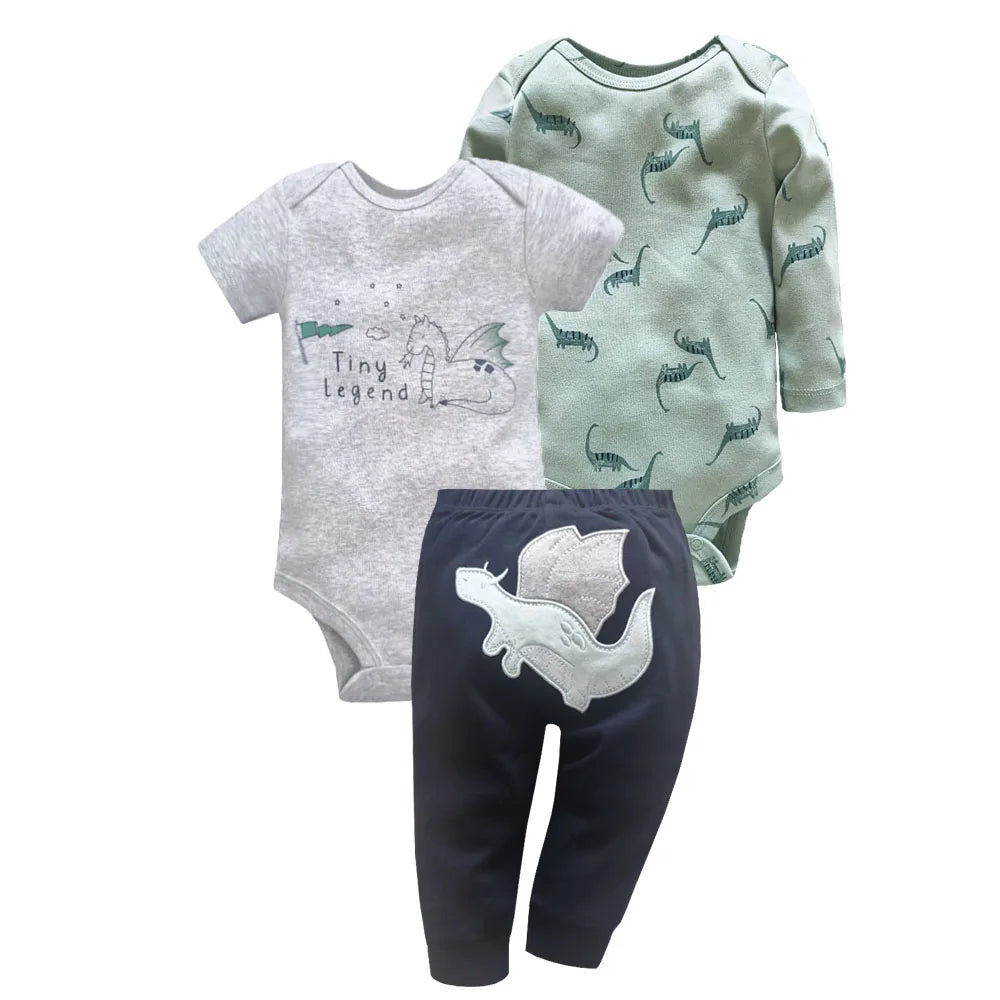 Cotton Baby Bodysuit & Pants Set