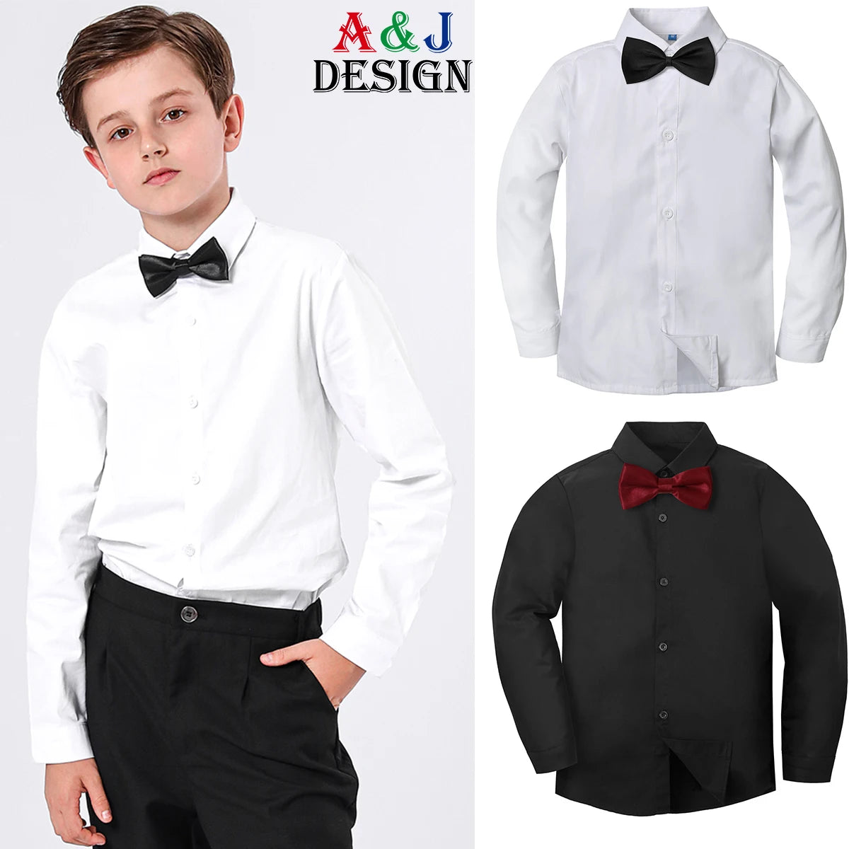 Long-Sleeve Dress Shirt & Bow Tie