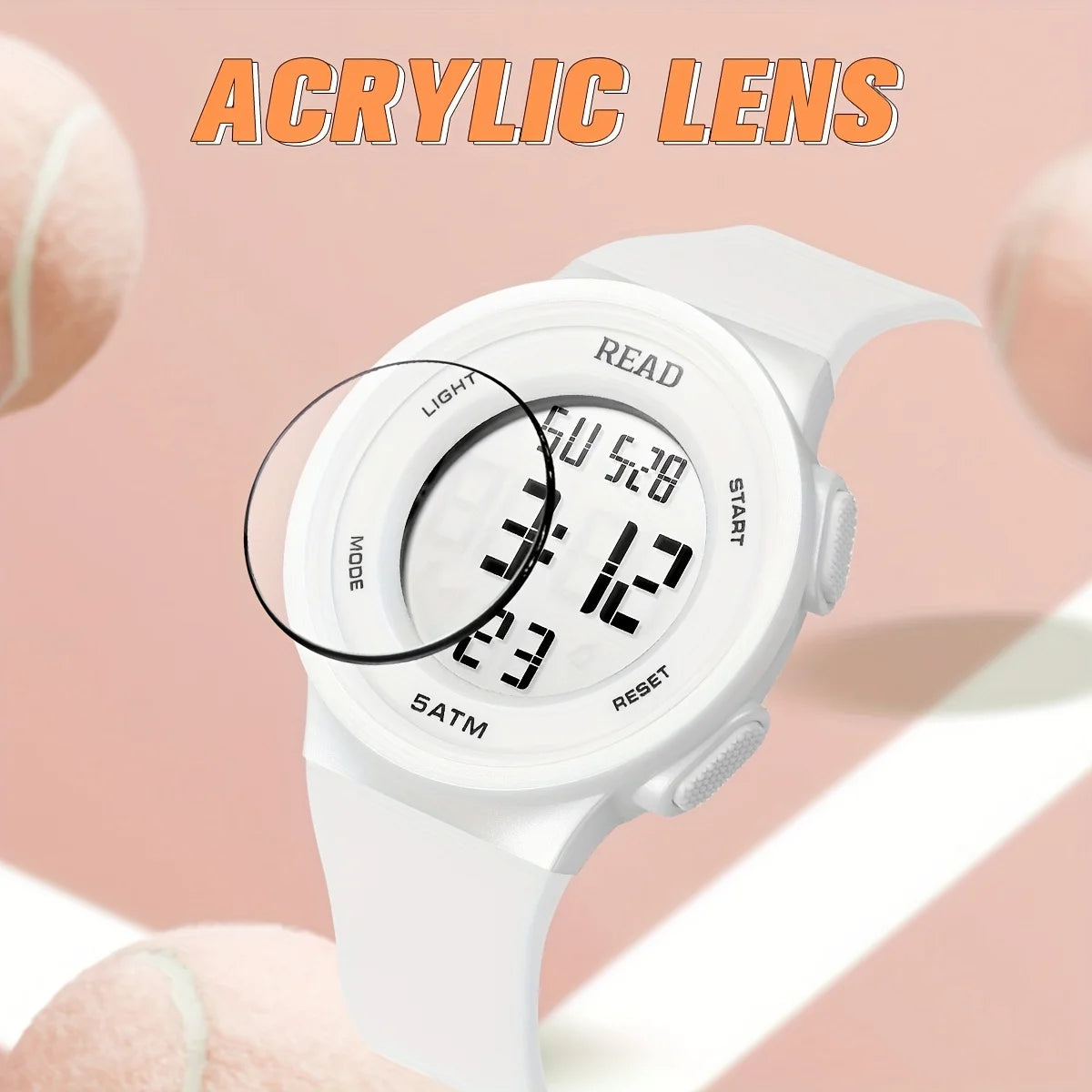Round Digital Backlight Watch