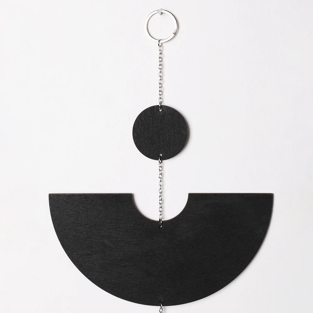 Black Geometric Tassel Wall Hanging