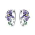 Purple Iris Earrings