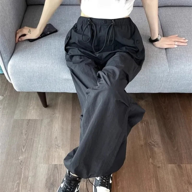 High-Waist Drawstring Trousers
