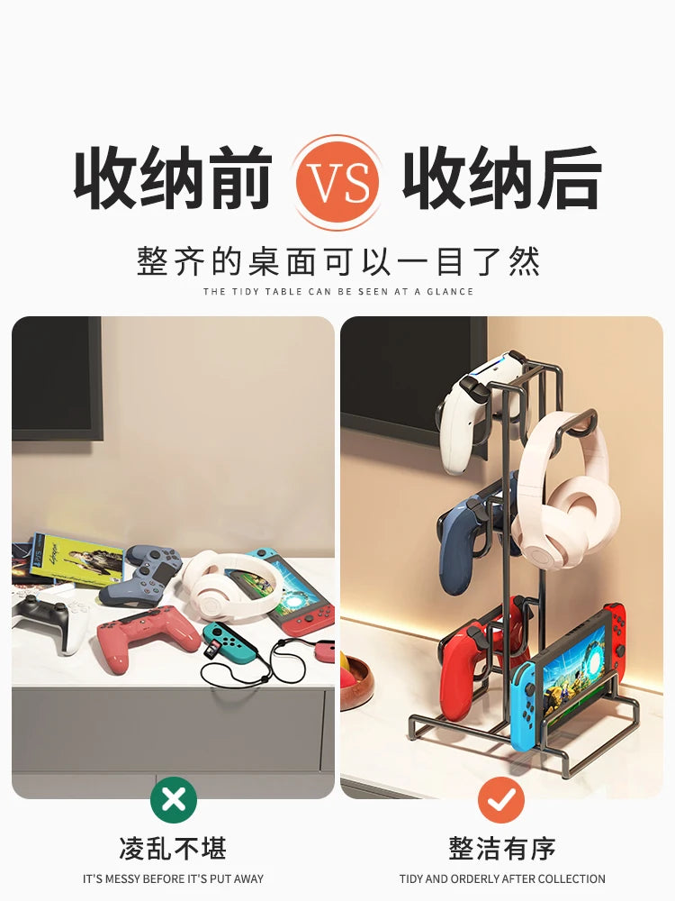 Desktop Headset and Controller Organizer