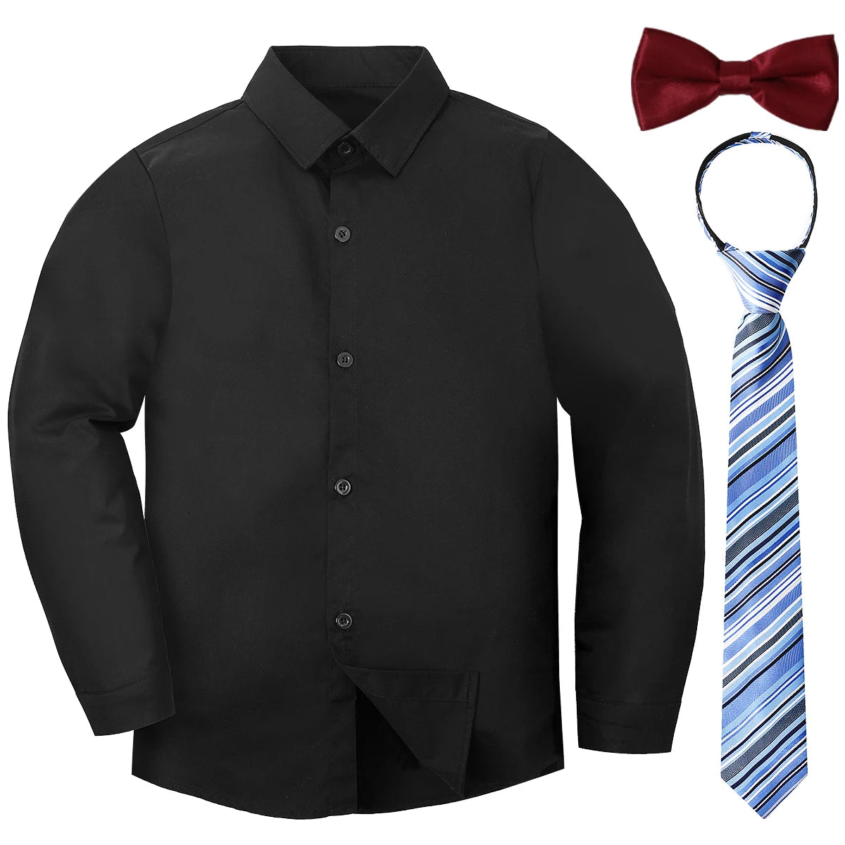 Long-Sleeve Dress Shirt & Bow Tie
