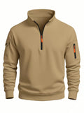 High-Neck Half-Zip Pullover