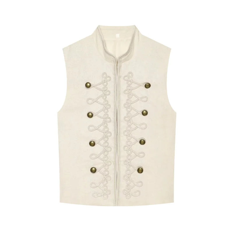 Sleeveless Button-Detail Top