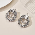 Double-Ring Drop Earrings