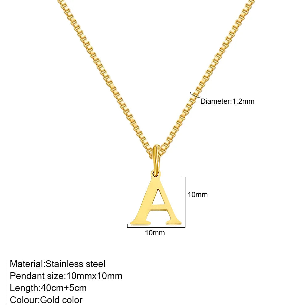 Initial Letter Pendant Necklace
