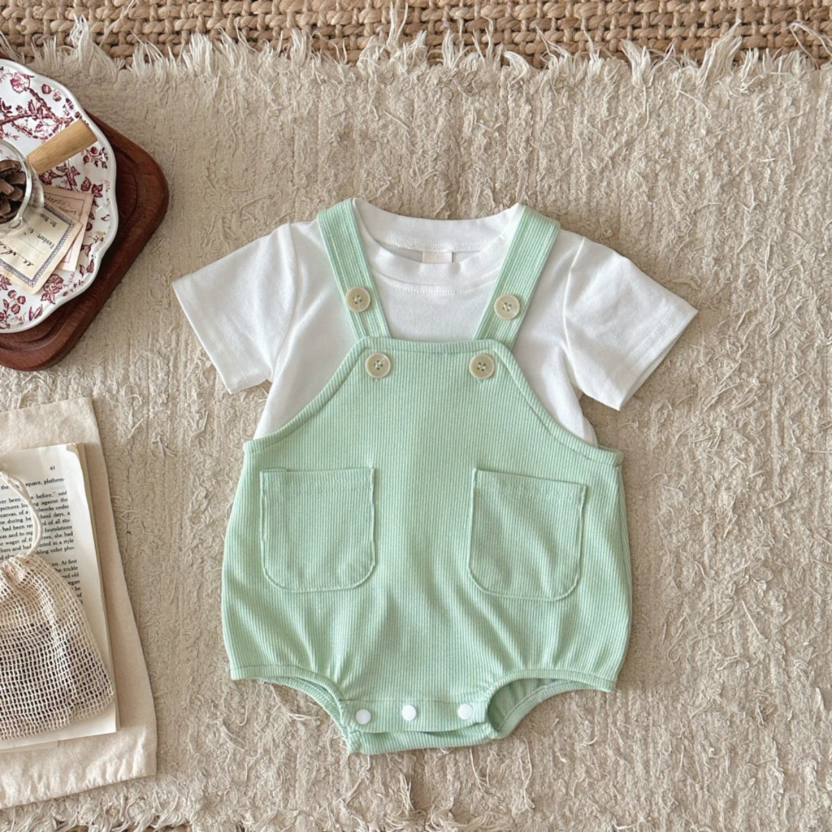 Baby Short-Sleeve Top & Shorts Set