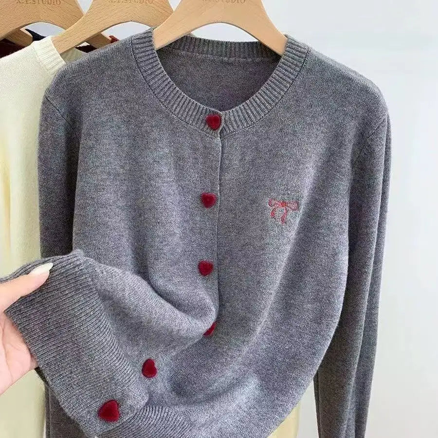Bow Detail Knit Cardigan