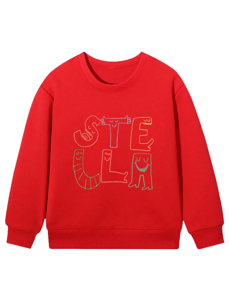 Cartoon Cotton Long-Sleeve Pullover