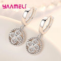 Round Sparkle Drop Earrings