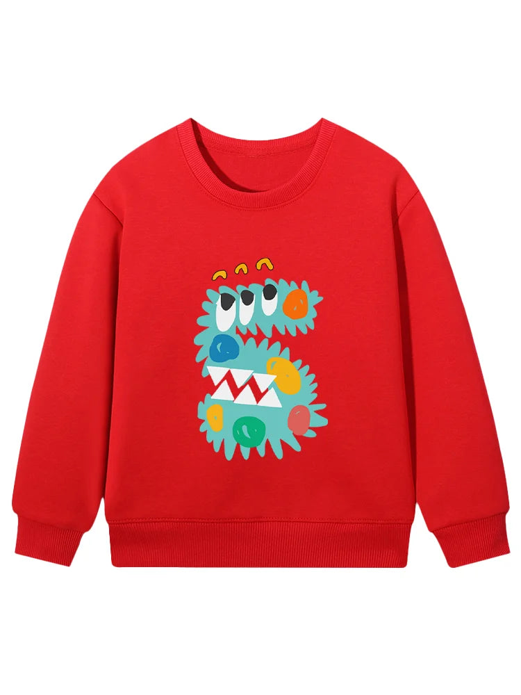 Cartoon Cotton Long-Sleeve Pullover