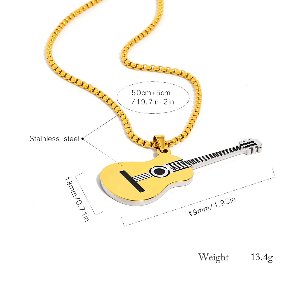Guitar Pendant Necklace