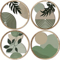 Four-Piece Geometric Wooden Wall Art