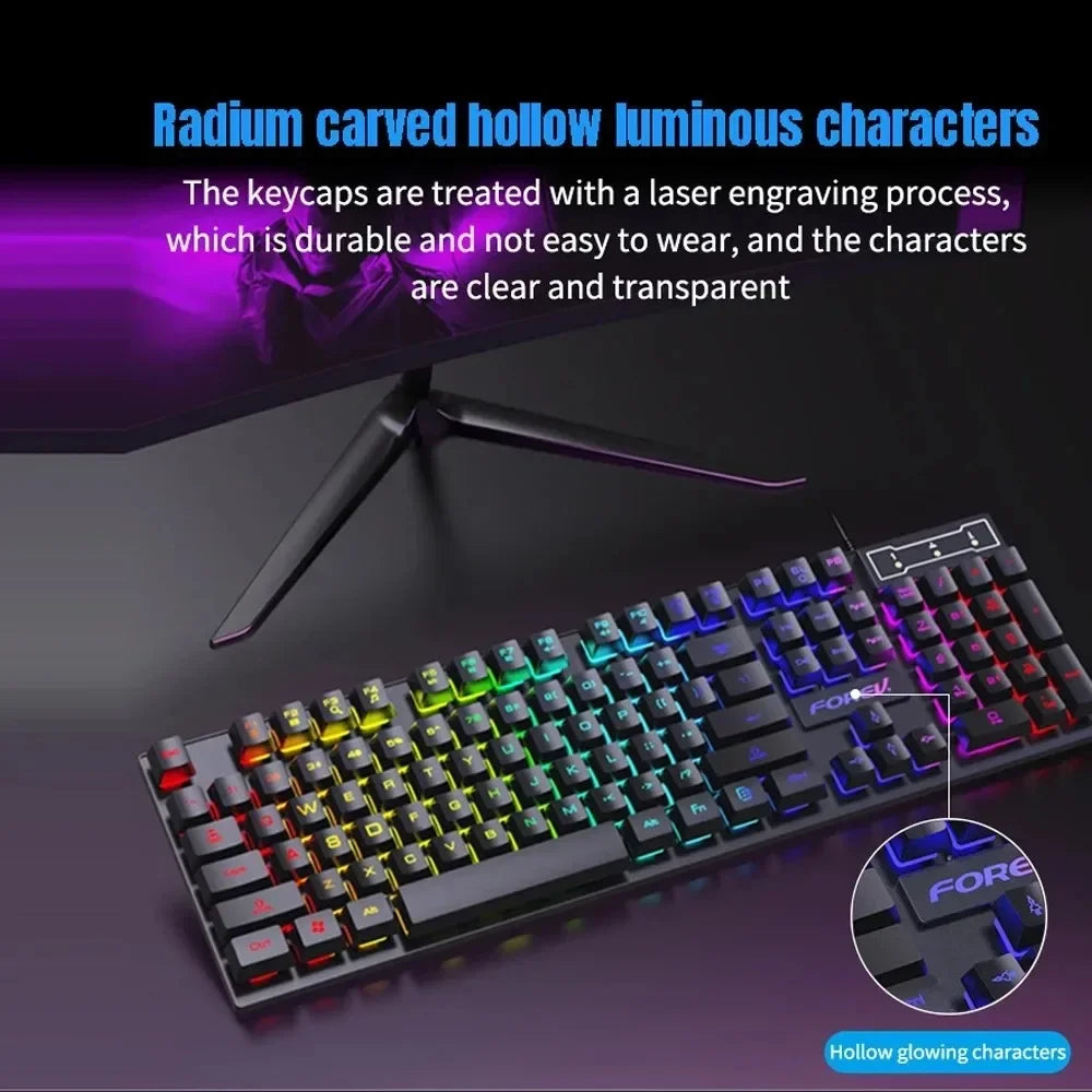Kebidumei Backlit Keyboard and Mouse Options