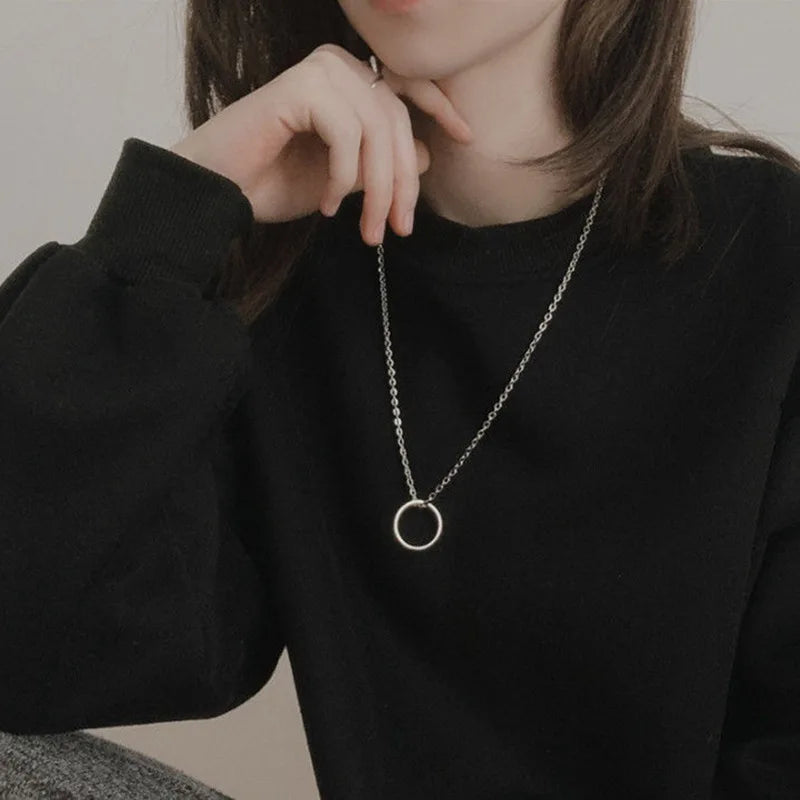 Long Geometric Layering Necklace