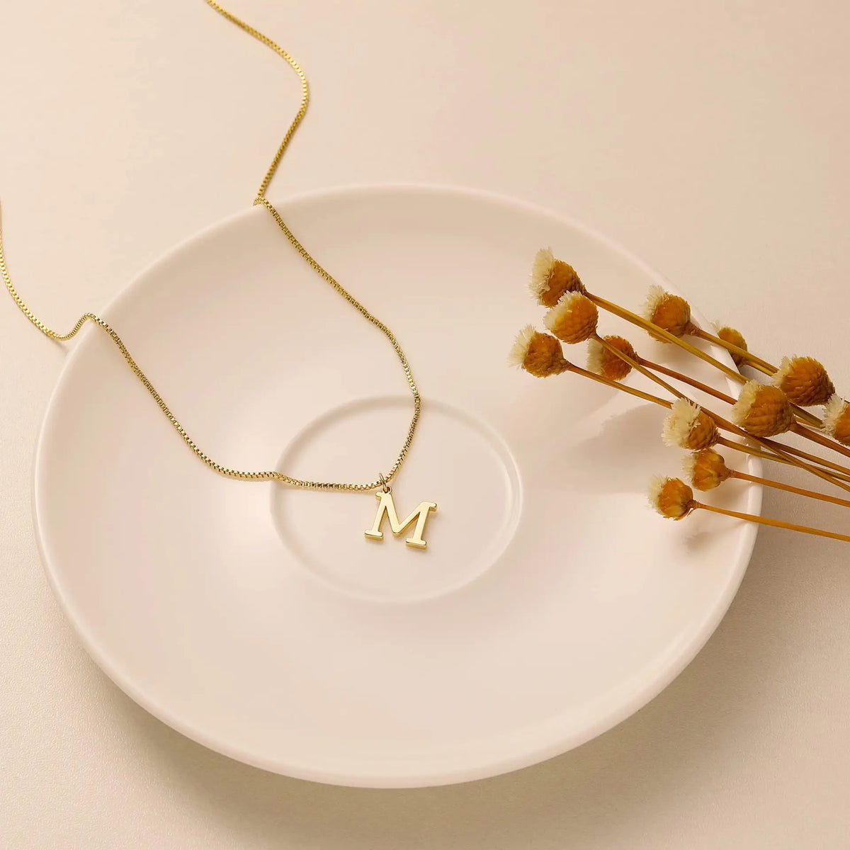 Initial Letter Pendant Necklace