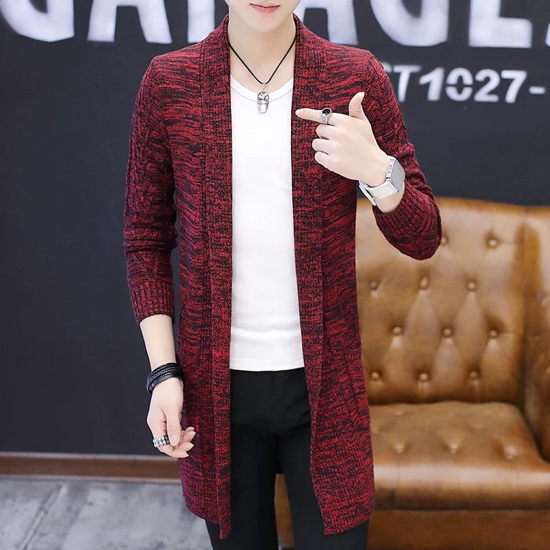 Longline Open-Front Knit Cardigan