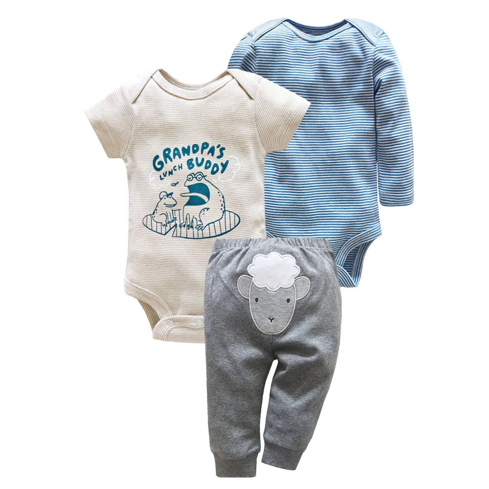 Cotton Baby Bodysuit & Pants Set