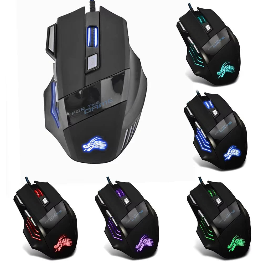 Seven-Button Backlit USB Mouse