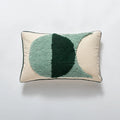 Blue Tufted Geometric Cushion Cover
