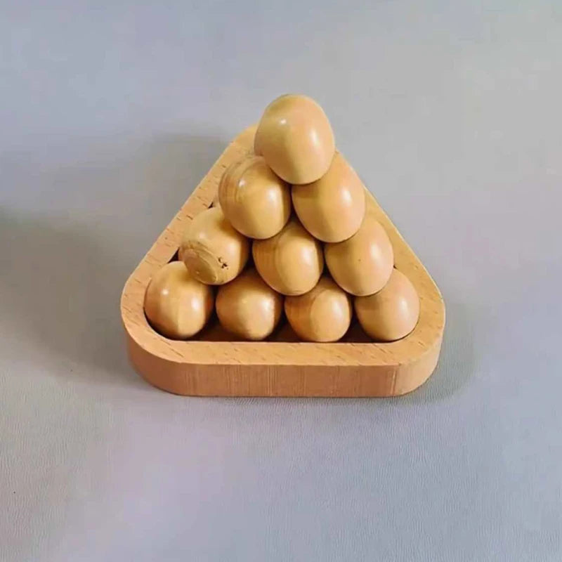 Wooden Pyramid Brain Teaser Puzzle