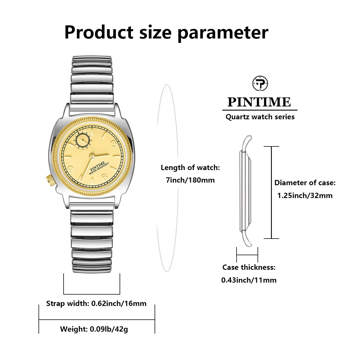 Pintime Spring-Strap Quartz Watch