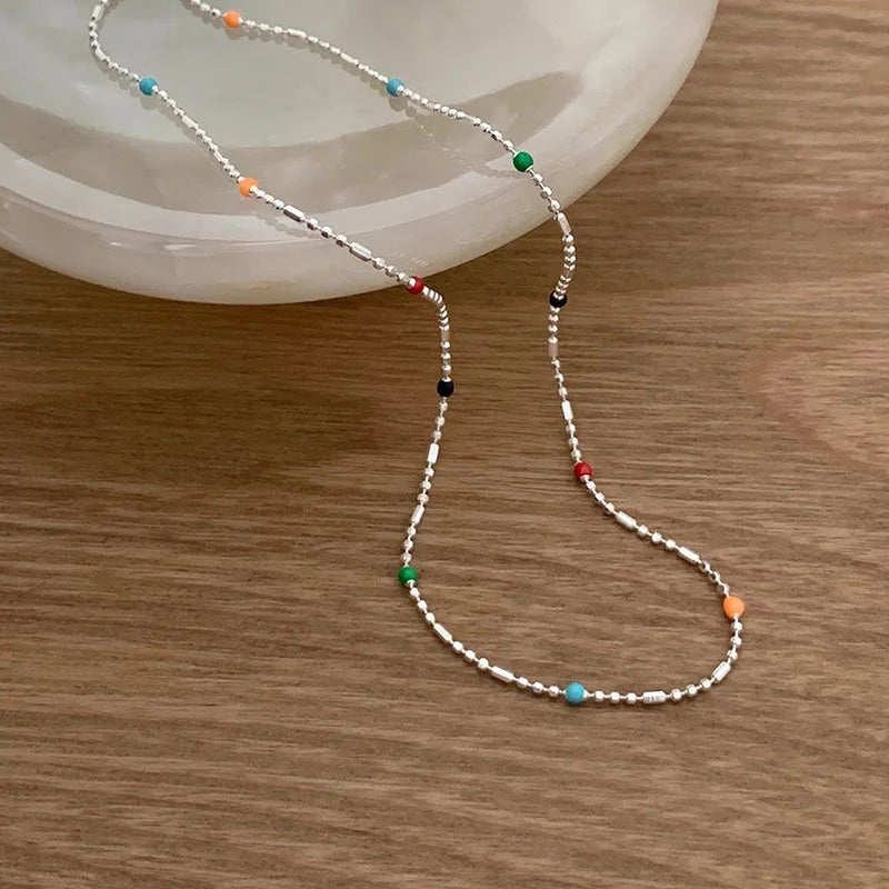 Delicate Bead Chain Necklace