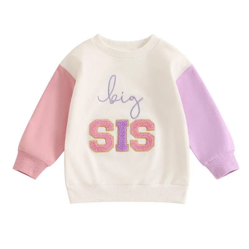 Letter Detail Crew-Neck Sweatshirt