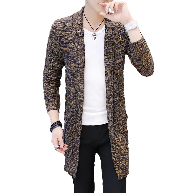 Longline Open-Front Knit Cardigan