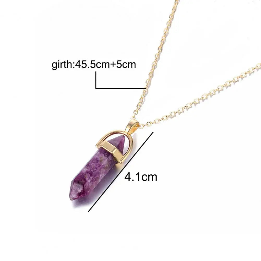 Faux Crystal Pendant Necklace