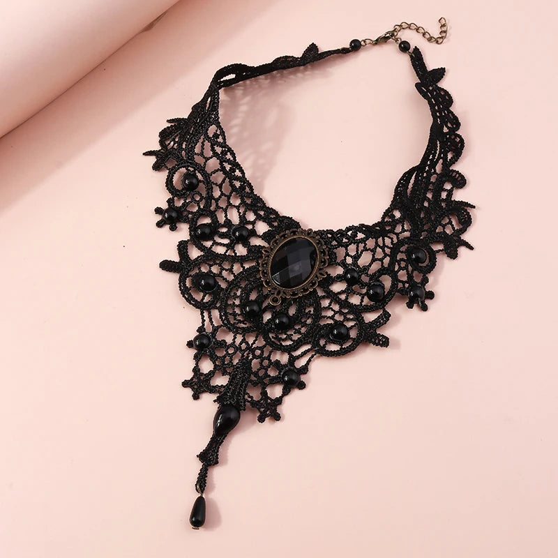 Black Lace Statement Choker