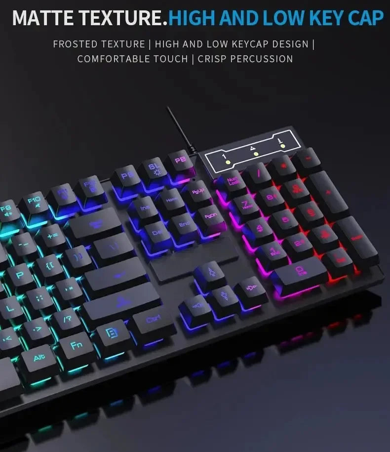 Kebidumei Backlit Keyboard and Mouse Options