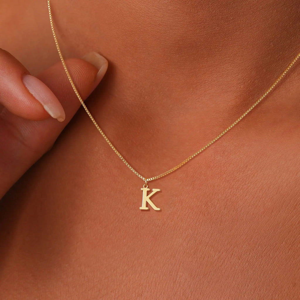 Initial Letter Pendant Necklace