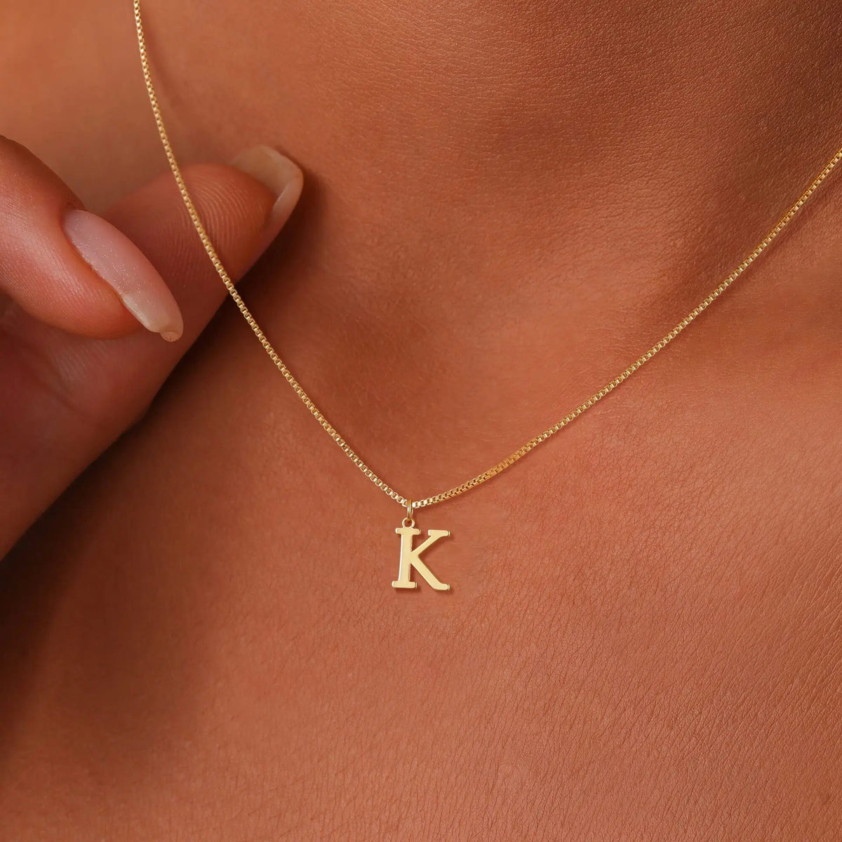 Initial Letter Pendant Necklace