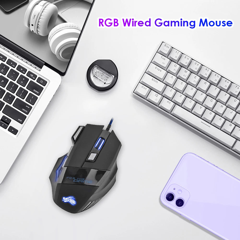 Seven-Button Backlit USB Mouse