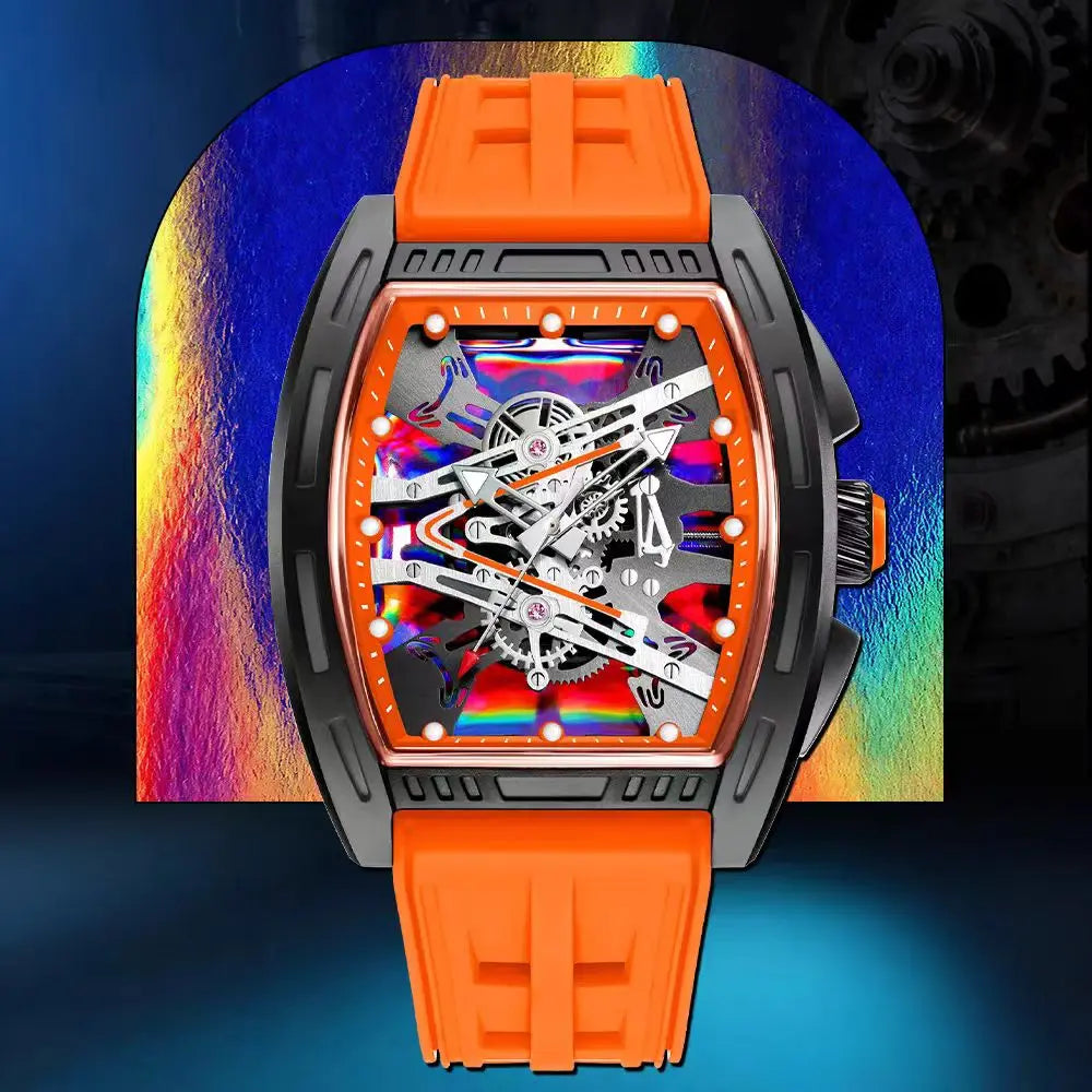 47 mm Silicone-Strap Quartz Watch