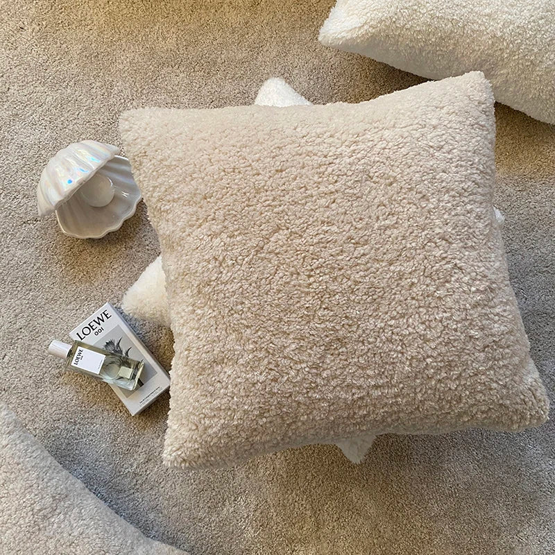 Teddy-Texture Cushion Cover